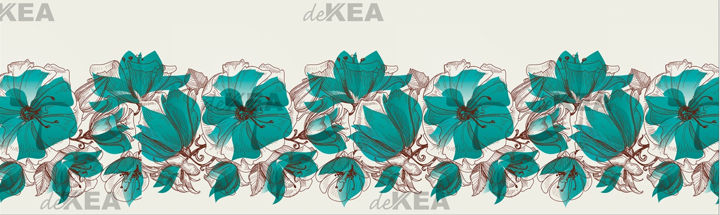 panele szklane Dekea z motywem kwiatów